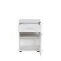 Hanah Home Kmd-511-Bb-1 Mesilla de Noche Blanca 40x57x39cm con Cajón para Dormitorio Elegante y Sereno